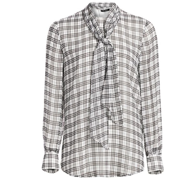 ST. JOHN
Sheer Prince of Wales Plaid Blouse - Picture 3 of 14